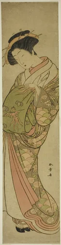 A Courtesean of the Matsubaya House by Katsukawa Shunsho (勝川 春章), print, 1773-1779