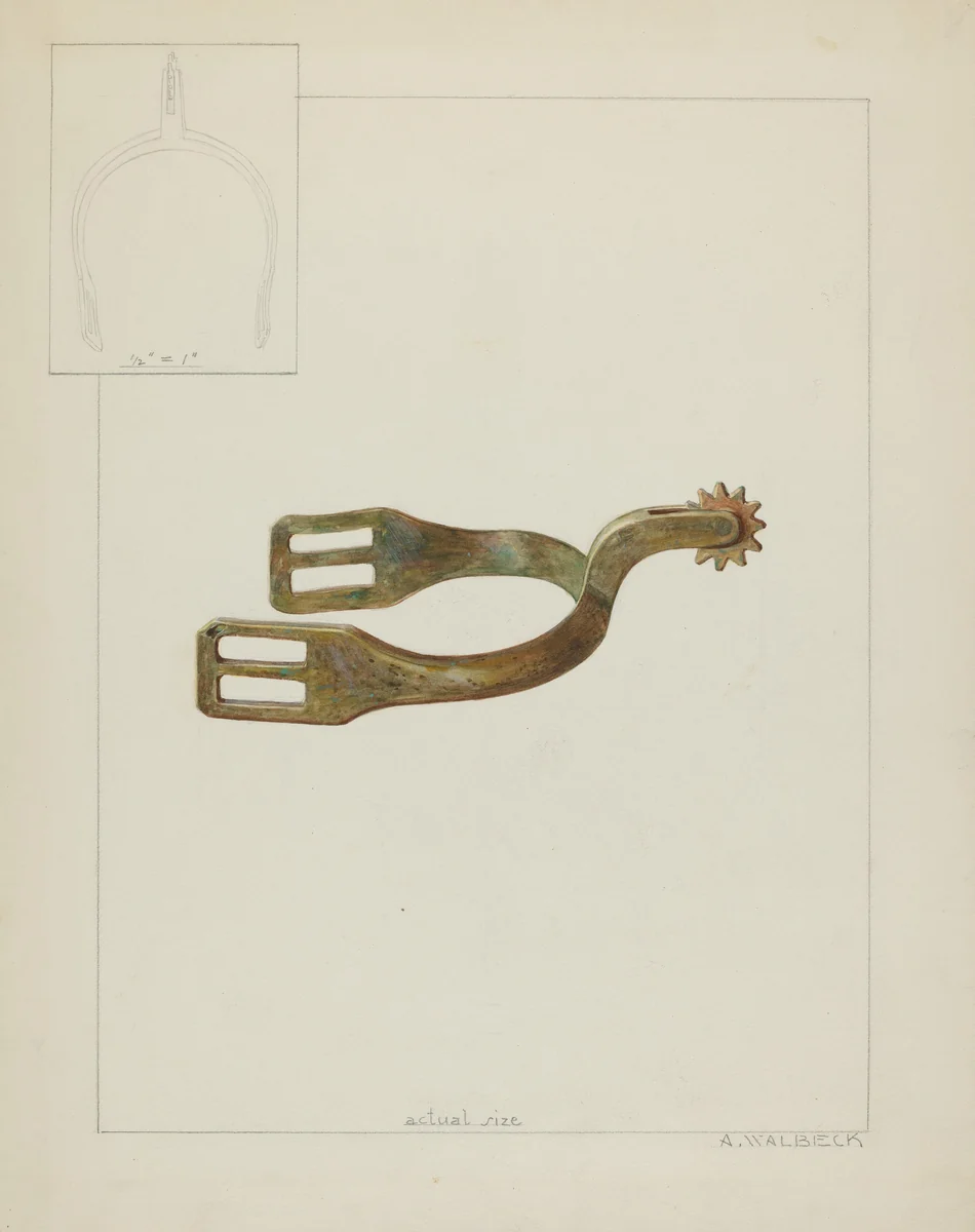 Spur by Alfred Walbeck, index of american design, 1936