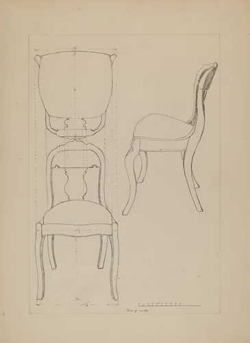 Chair by American 20th Century, index of american design, 1935-1942