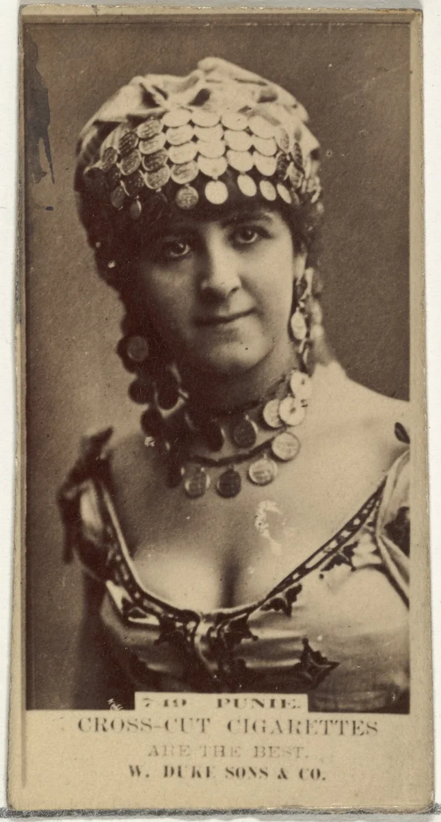 Card Number 719, Punie, from the Actors and Actresses series (N145-3) issued by Duke Sons & Co. to promote Cross Cut Cigarettes by W. Duke, Sons & Co., photograph, 1880-1889