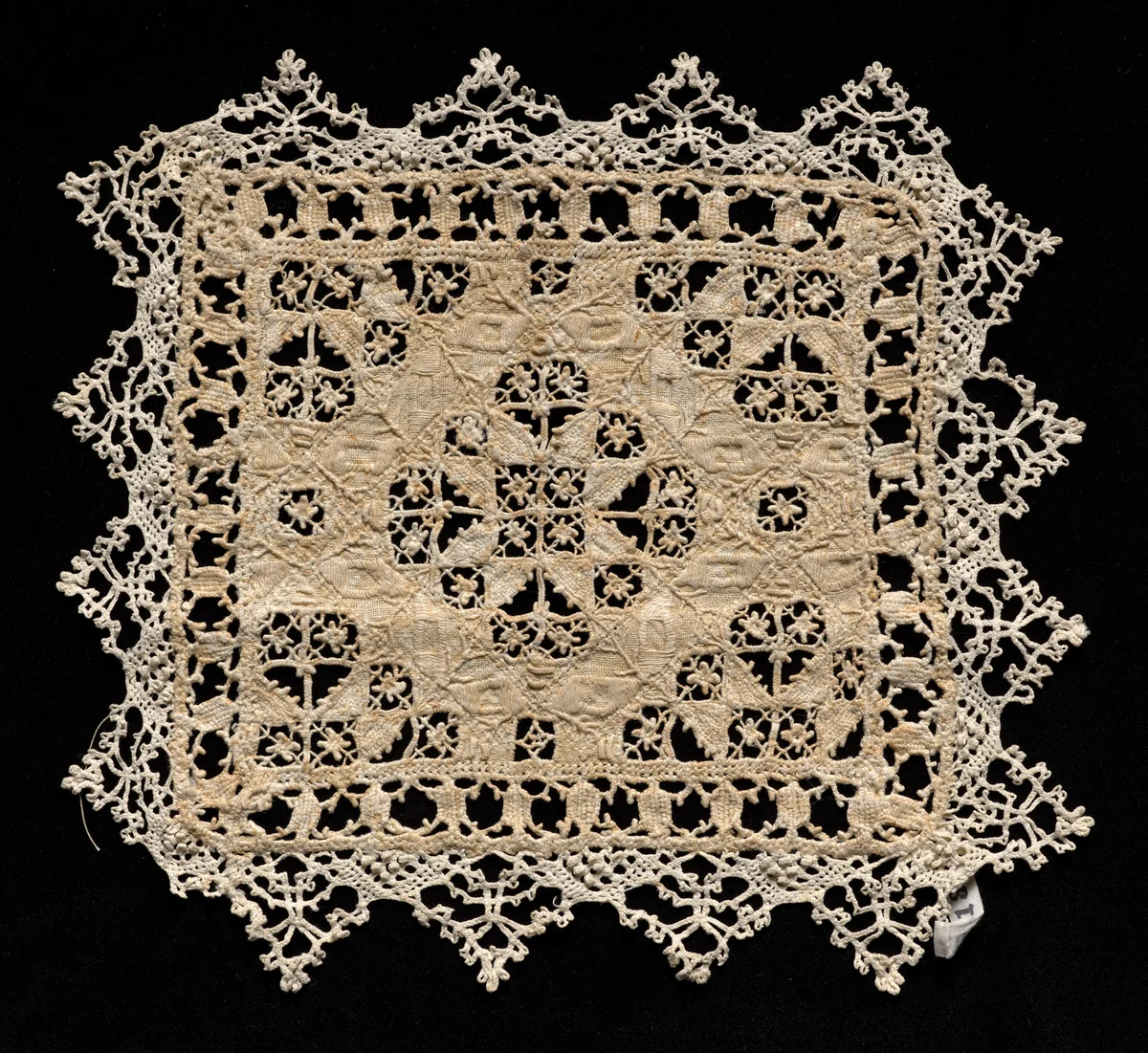 Needlepoint (Cutwork) and Bobbin Lace Doily by Unknown, textile, 1500-1599