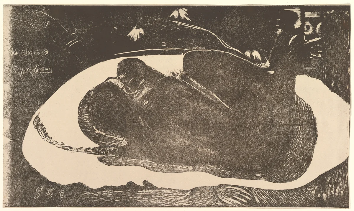 Spirit of the Dead Watching by Paul Gauguin, print, 1893-1894