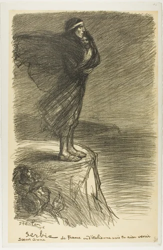 Serbia: Sister Anne, plate twenty from Actualités by Théophile Alexandre Steinlen, print, 1916
