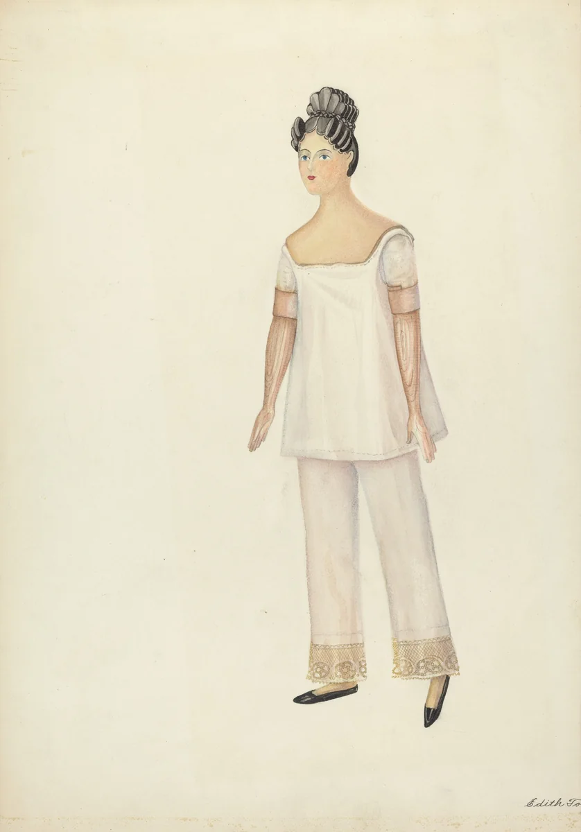 Doll: "Lydia Sherman" by Edith Towner, index of american design, 1935-1942