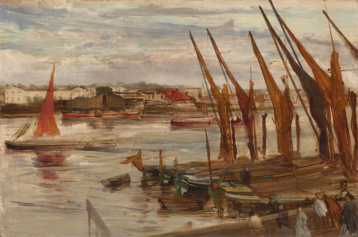 Battersea Reach by James McNeill Whistler, painting, 1858-1868