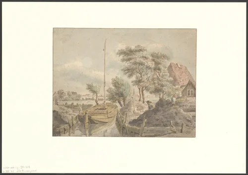 Gezicht op het Slatuinenpad by Jan Hulswit, drawing, 1776-1822