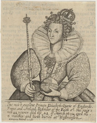 Queen Elizabeth by Unknown 19th Century, print, 1622