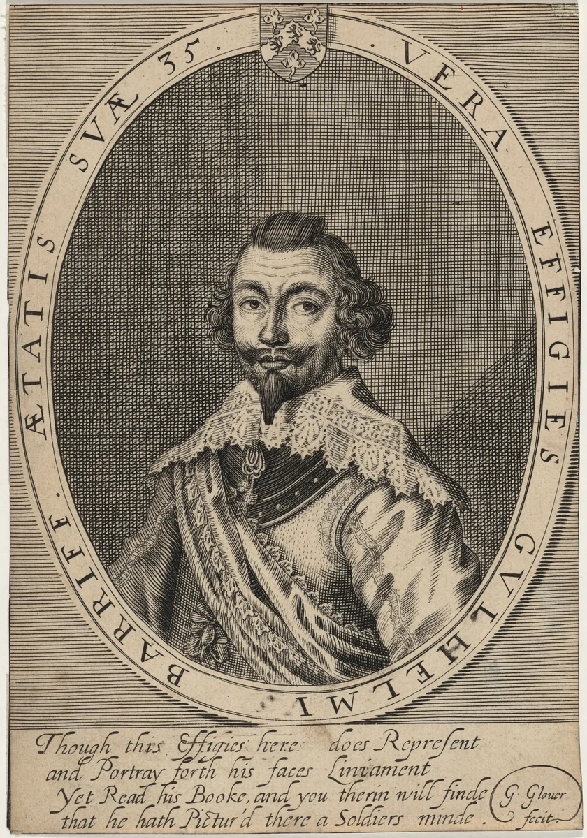 William Barriffe by George Glover, print, 1643