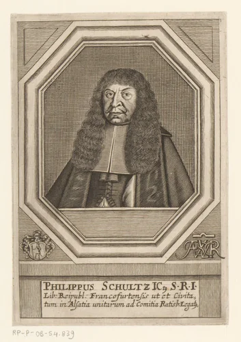 Portret van Philipp Schultz by Matthias van Sommer, print, 1667