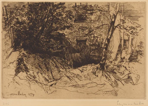 The Mill-Wheel by Francis Seymour-Haden, print, 1874