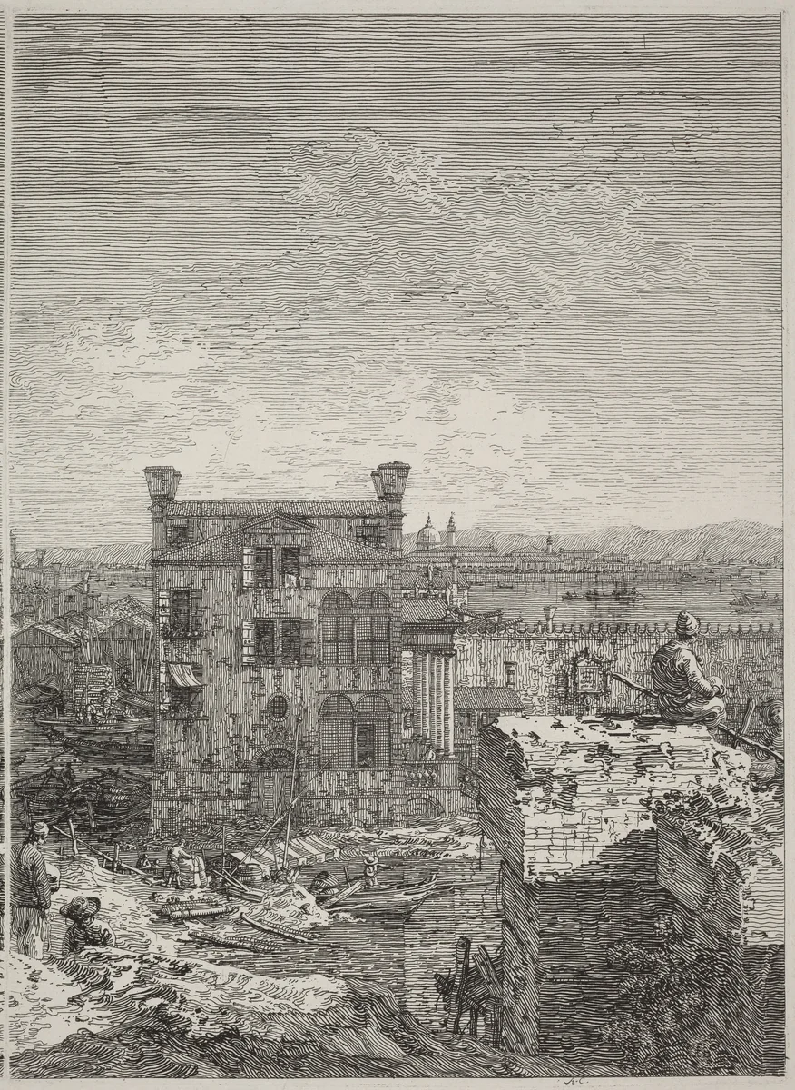 The House with the Peristyle [right] by Canaletto, print, 1741