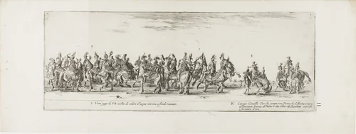 Plate Three, from Entrance of the Ambassador of Poland into Rome by Stefano della Bella, print, 1633
