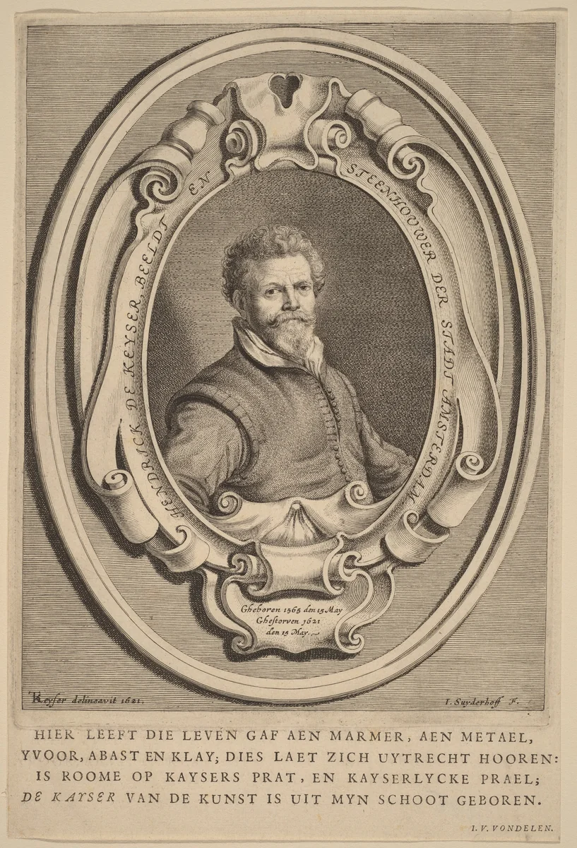 Hendrick de Keyser by Jonas Suyderhoff; Thomas de Keyser, print, 1613-1686