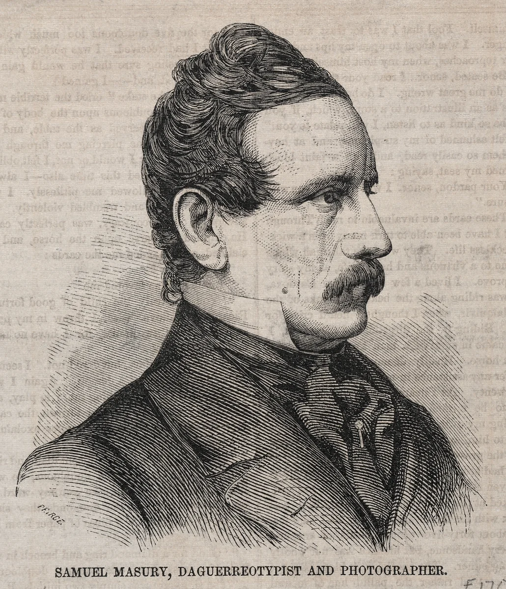 Samuel Masury, Daguerreotypist and Photographer by Winslow Homer, print, 1859