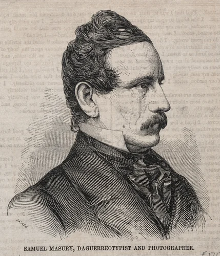 Samuel Masury, Daguerreotypist and Photographer by Winslow Homer, print, 1859