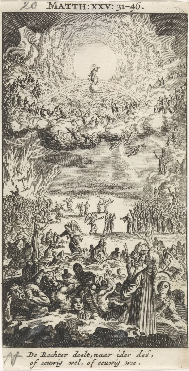 Laatste Oordeel by Jan Luyken, print, 1712