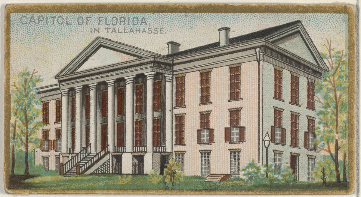 Capitol of Florida in Tallahasse, from the General Government and State Capitol Buildings series (N14) for Allen & Ginter Cigarettes Brands by Allen & Ginter, print, 1889