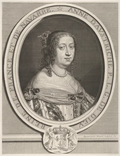 Anne of Austria by Robert Nanteuil, print, 1660