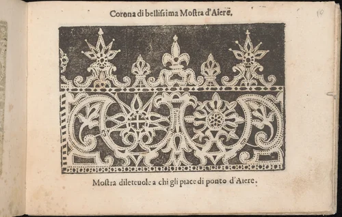 Corona delle Nobile et Virtuose Donne, Libro Terzo, page 10 (recto) by Cesare Vecellio, book, 1620
