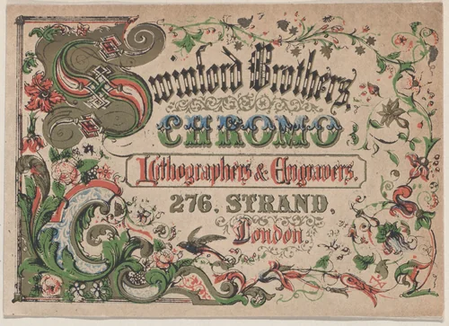 Trade Card for Swinford Brothers, Chromo Lithographers & Engravers by anonymous, print, 1800-1900