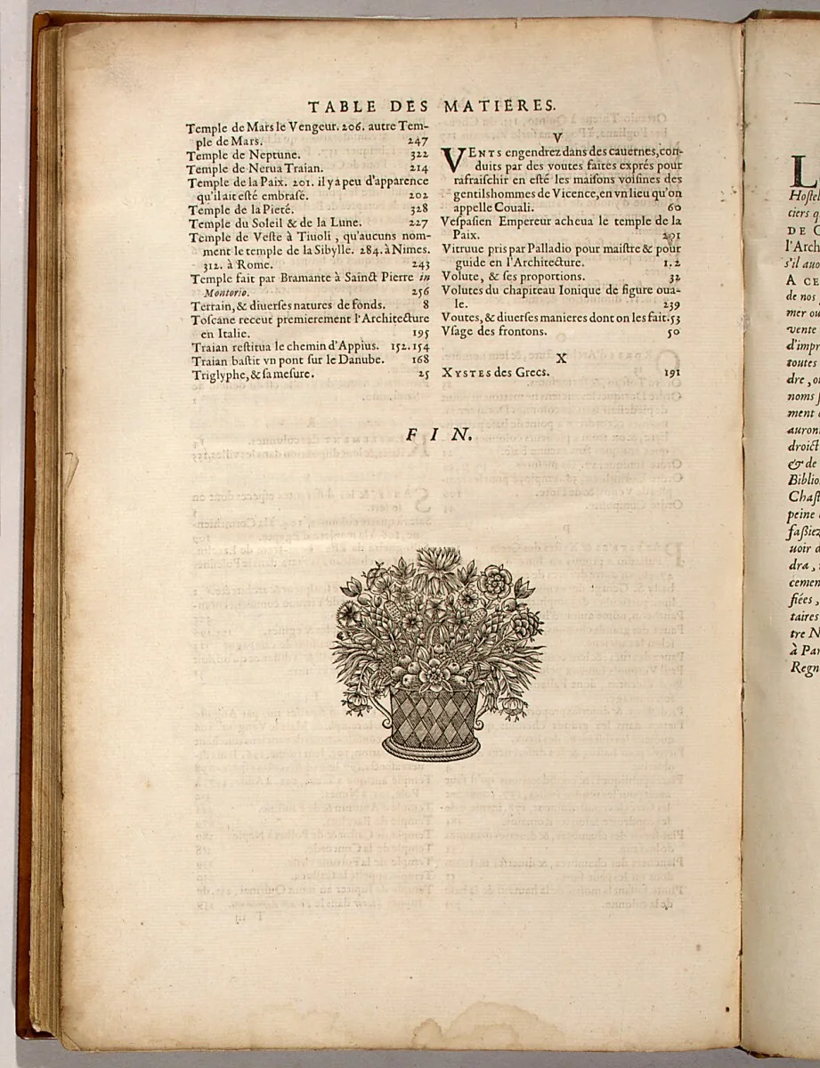 Les Quatre Livres De l'Architecture D'André Palladio. Mis en François. Dans lesquels, aprés un petit Traitté des cing Ordres, avec quelques- vues des plus necéssaires observations pour bien bastir, Il parle de la contructions des maisons particulieres, des grands chemins, des Ponts, des Places publiques, des Xystes, des Basiliques, & des Temples by Roland Fréart, Andrea Palladio, volume, 1650