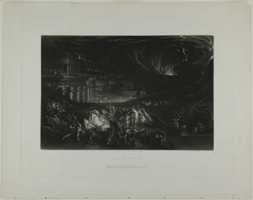 Fall of Nineveh, from Illustrations of the Bible by John Martin, print, 1835