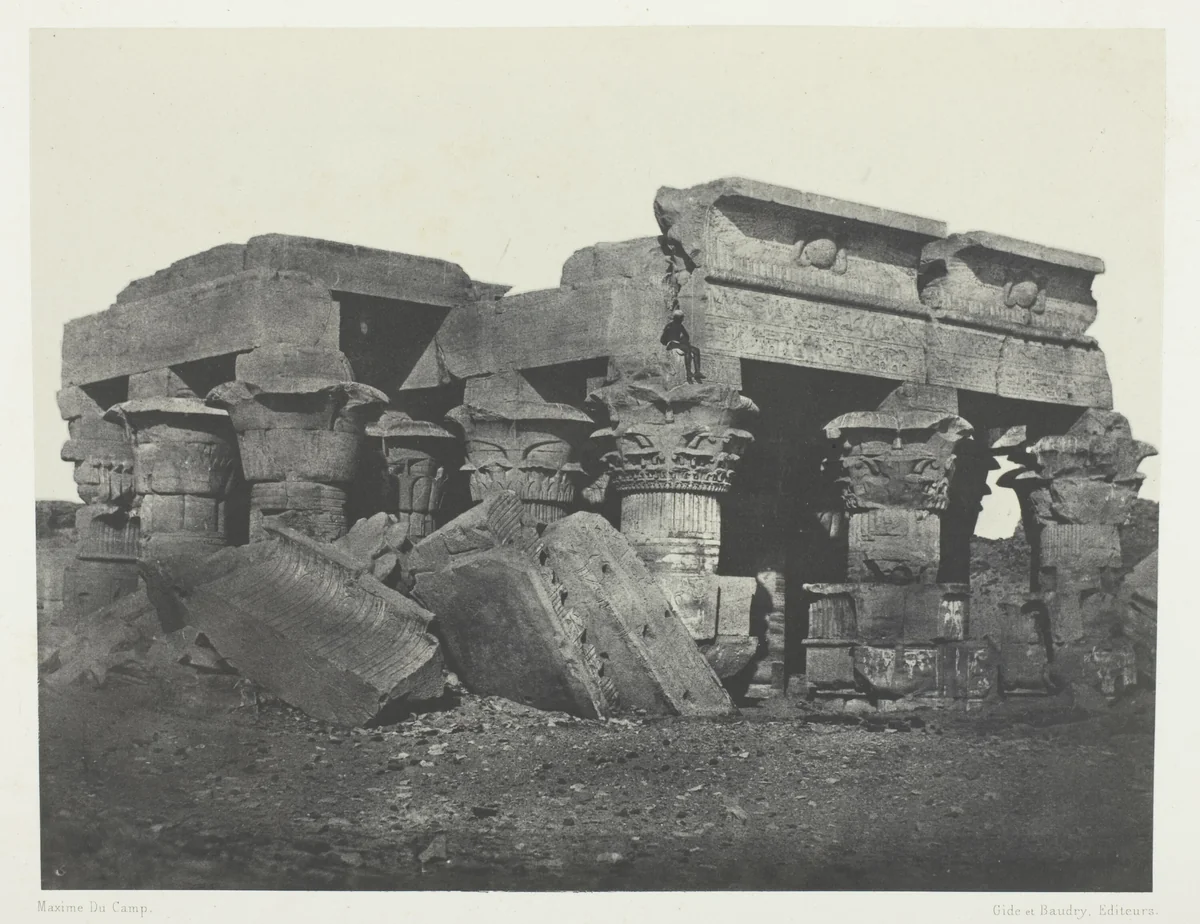 Temple d'Ombos, Haute-Egypte, plate 65 from the album "Egypte, Nubie, Palestine et Syrie" (1852) by Maxime Du Camp, photograph, 1849-1851