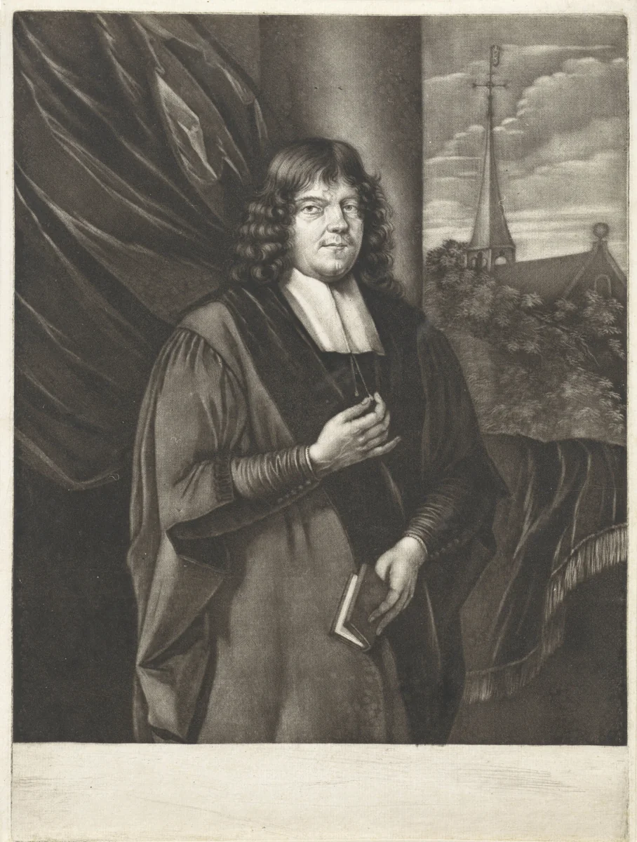 Portret van Gerbrand van Leeuwen by Pieter Schenk, print, 1670-1713