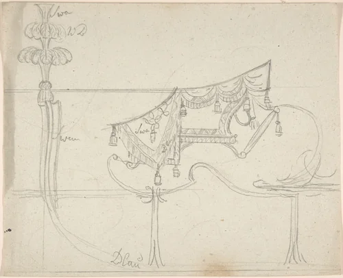 Design for a Sleigh by anonymous, drawing, 1700-1800