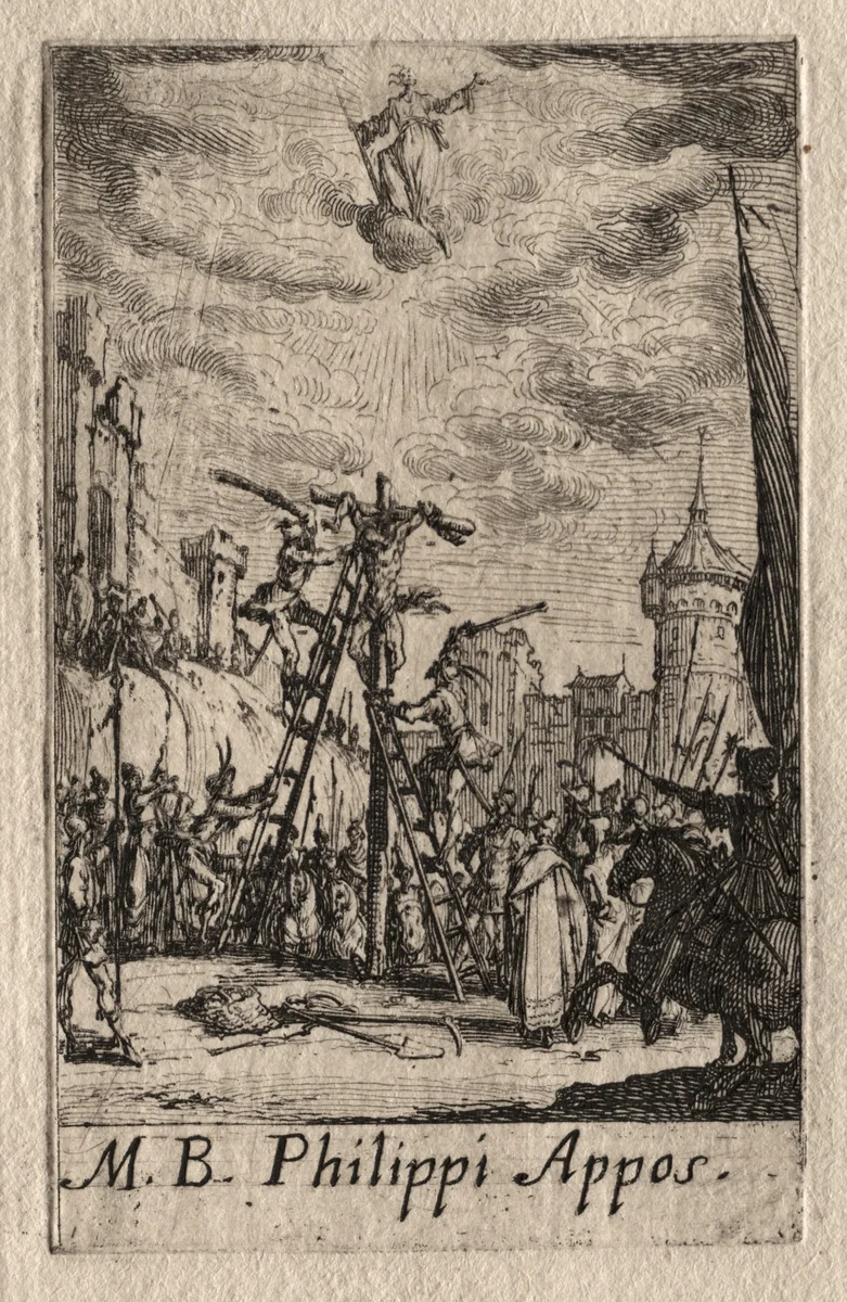 The Martyrdom of the Apostles: St. Philip by Jacques Callot, print, 1627-1637