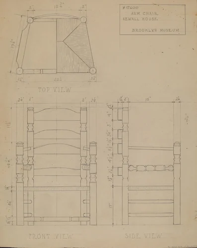Armchair by B. Holst-Grubbe, index of american design, 1937