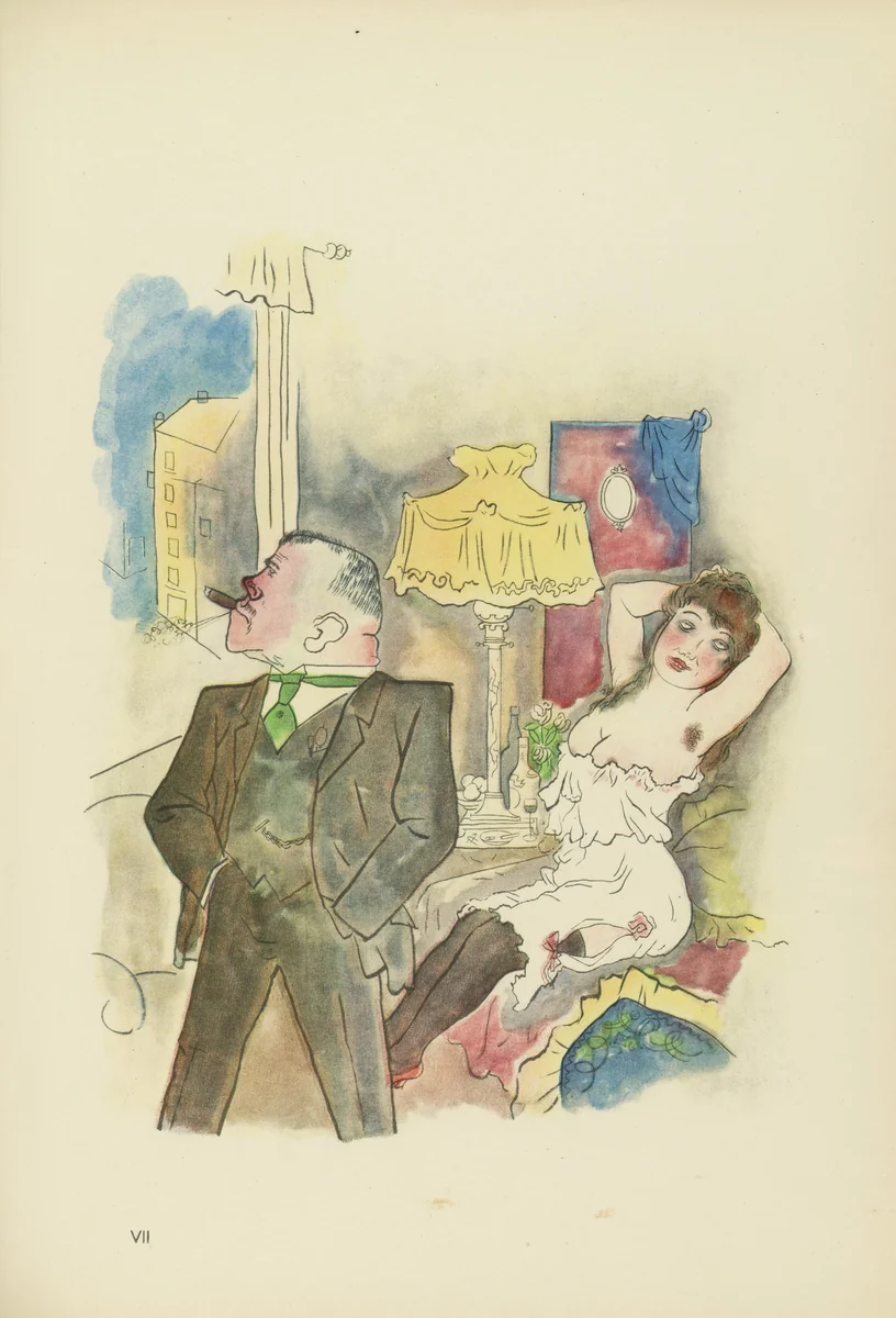 Kraft und Anmut (plate, folio 44) from Ecce Homo by George Grosz, illustrated book, 1922