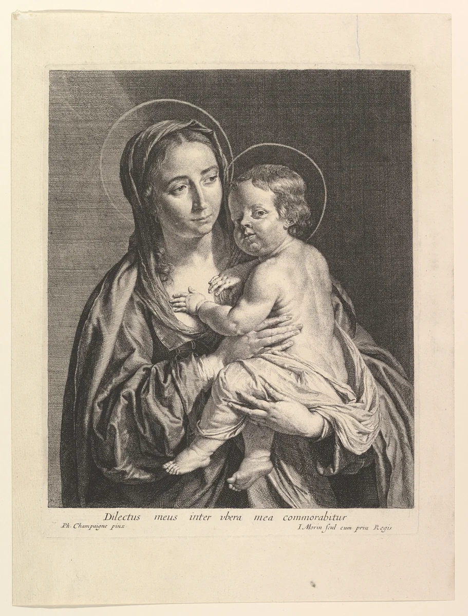 La Vierge a l'enfant by Jean Morin, print, 1605-1650