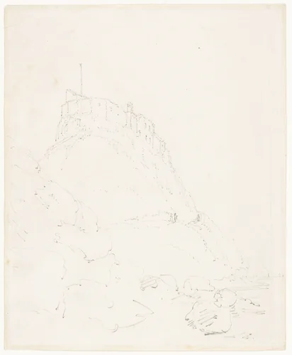 Holy Island Castle, Durham by Thomas Girtin, drawing, 1795-1802