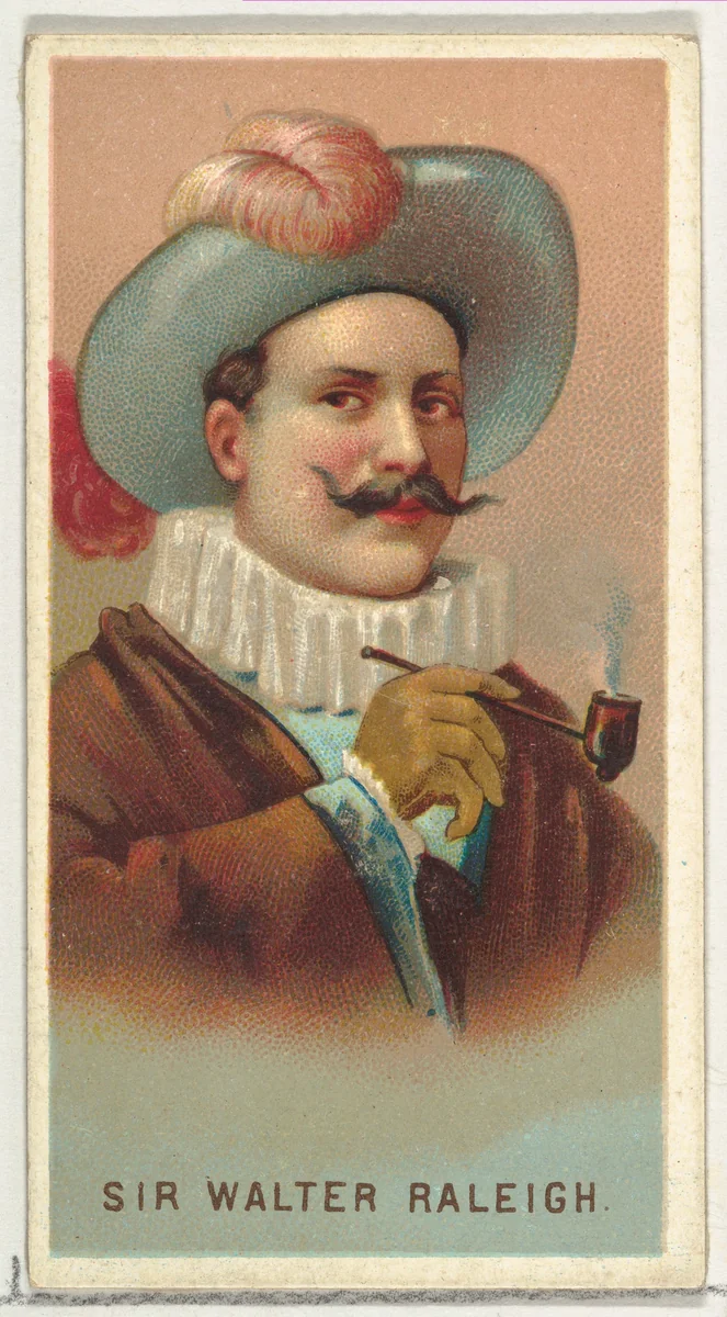 Sir Walter Raleigh, from World's Smokers series (N33) for Allen & Ginter Cigarettes by Allen & Ginter, print, 1888