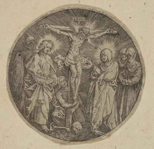 The Crucifixion (Round) (copy) by Albrecht Dürer, print, 1485-1600