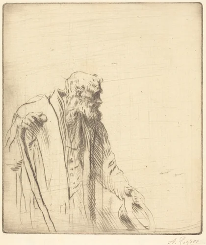 Beggar (Un mendiant) by Alphonse Legros, print, 1837-1911