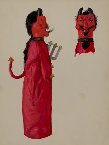 Hand Puppet - Devil by Joseph Shapiro, index of american design, 1936