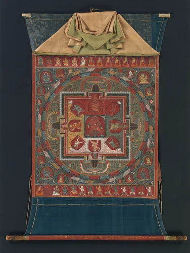 Mandala of Raktayamari by Mikyo Dorje, painting, 1367-1399