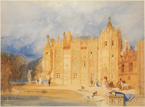 The Abbatial House, Abbey of St. Ouen, Rouen by John Sell Cotman, drawing, 1824-1831