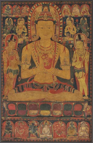 Tantric Buddha Vairochana as Vajrasattva by Unknown, painting, 1150-1200