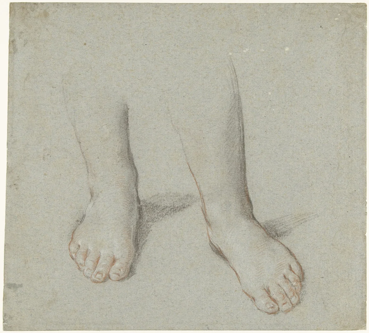 Twee vrouwenvoeten by Guido Reni, drawing, 1585-1642