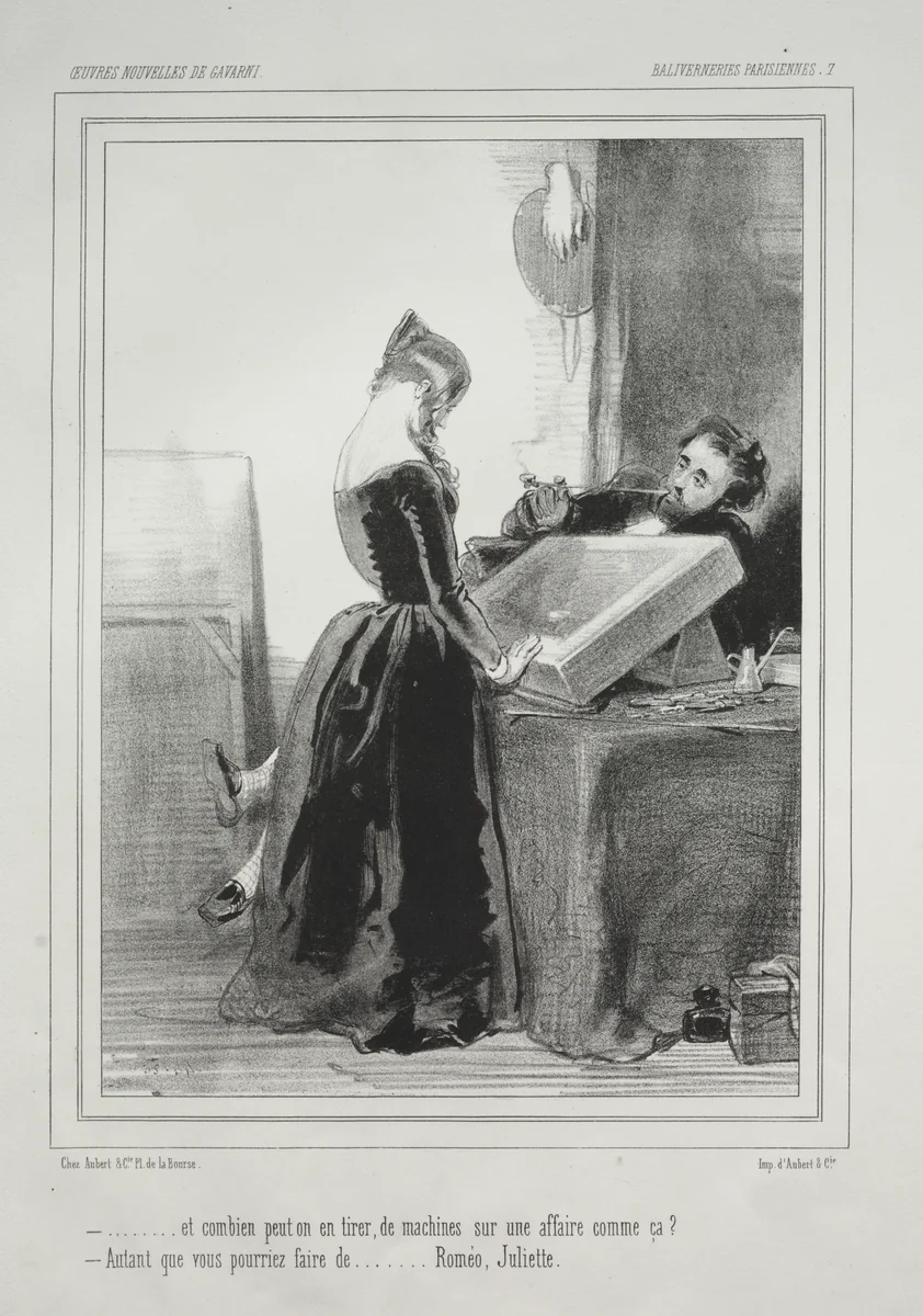 Baliverneries Parisiennes by Paul Gavarni, print, 1824-1866
