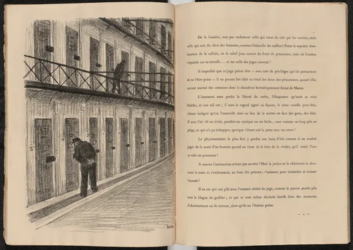 Plate (facing page 9) from Mazas by Maximilien Luce, illustrated book, 1894