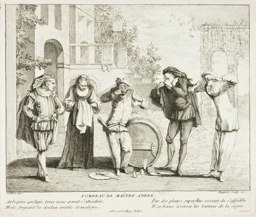 Plate from Livre de Scènes Comiques by Gabriel Huquier, print, 1729-1732