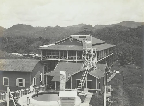 Hydrographic Sta., Bas Obispo, C.Z. Near view of observatory by Unidentified Photographer, photograph, 1907