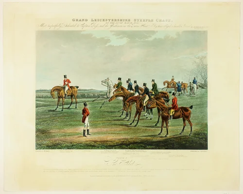 The Start, from The Grand Steeplechase over Leicestershire by Charles Bentley
Henry Alken
R.A. Ackermann, print, 1830
