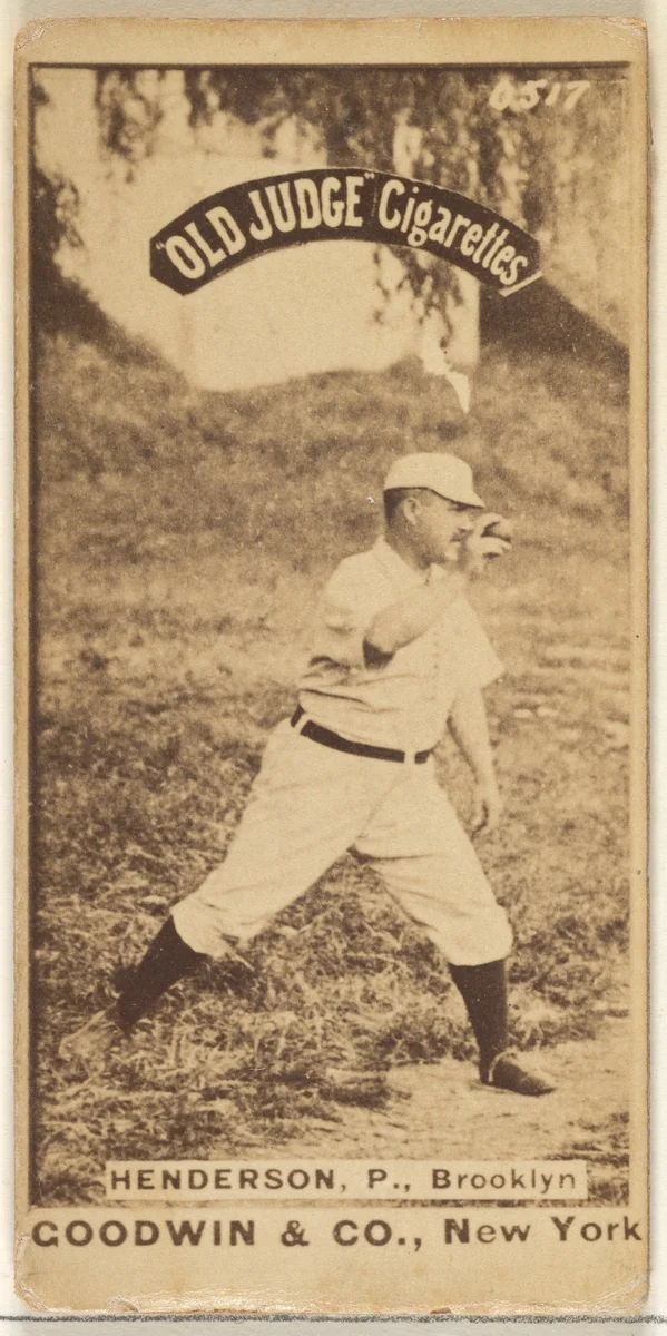 Henderson, Pitcher, Brooklyn, from the Old Judge series (N172) for Old Judge Cigarettes by Goodwin & Company, photograph, 1887-1890