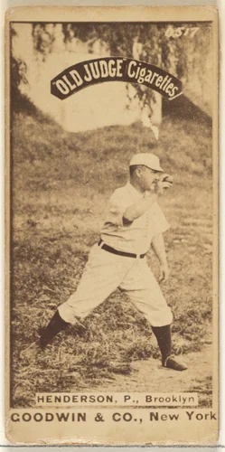 Henderson, Pitcher, Brooklyn, from the Old Judge series (N172) for Old Judge Cigarettes by Goodwin & Company, photograph, 1887-1890
