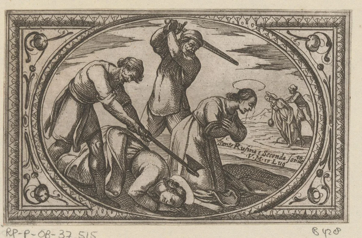 H. Rufina en H. Seconda by Antonio Tempesta, print, 1565-1630